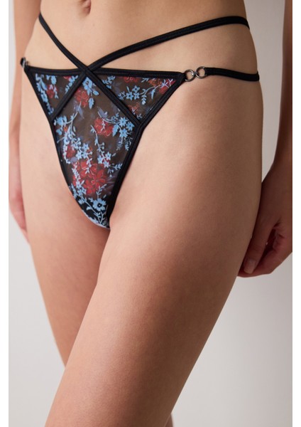 Perfetto Siyah String Külot