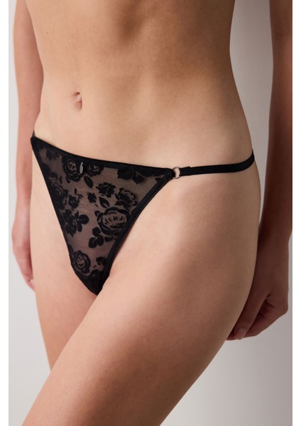 Strap Siyah Tanga Külot