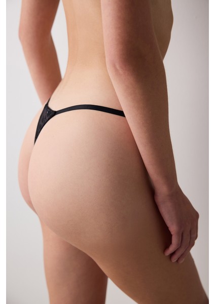 Strap Siyah Tanga Külot