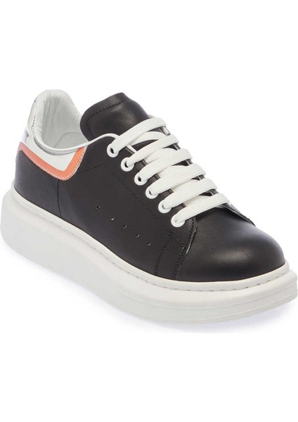 Siyah Hakiki Deri Kadın Sneaker - K24I1AY67484-O6H