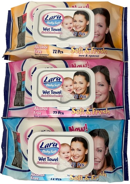 Baby Soft Islak Havlu 72LI x 12 Paket - 864 Yaprak