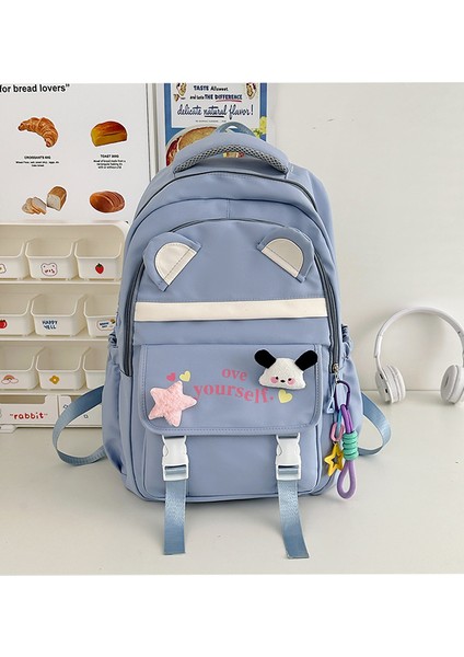 Kızlar Için Okul Çantası, Tiki Tarzı, Ilkokul ve Ortaokul Öğrencileri, Üçüncü Ila Beşinci Sınıf, Sevimli Kedi Kulaklı Sırt Çantası (Yurt Dışından)