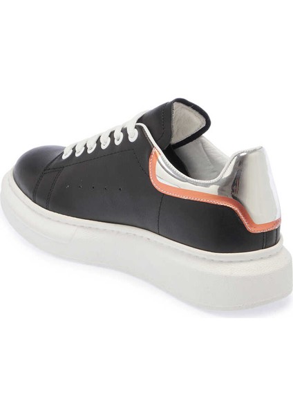 Siyah Deri Kadın Sneaker - K24I1AY67484-O6H Siyah
