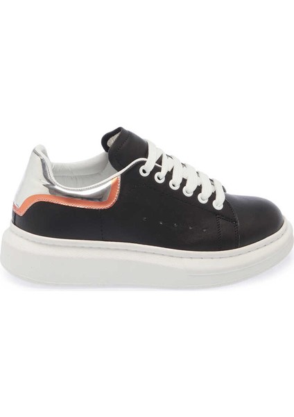 Siyah Deri Kadın Sneaker - K24I1AY67484-O6H Siyah