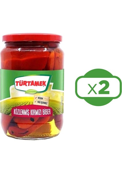 Türtamek Közlenmiş Biber 670 gr 2 Li