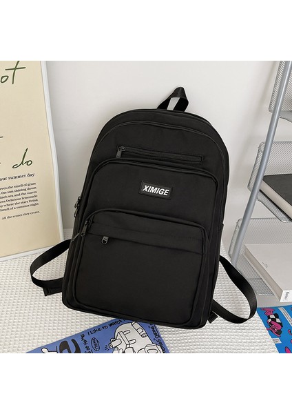 Ortaokul Öğrencileri Için Çok Katmanlı Basit Sırt Çantası, Büyük Kapasiteli Sırt Çantası, Lise Öğrencileri ve Üniversite Öğrencileri Için Nötr Sırt Çantası (Yurt Dışından)