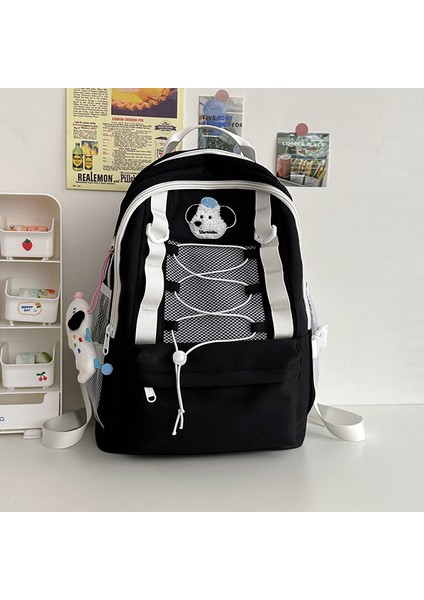 Kremsi Sarı Orman Tarzı Çok Yönlü, Yüksek Görünümlü Yumuşak Kız Sırt Çantası Ilkokul Öğrencisi Sırt Çantası (Yurt Dışından)