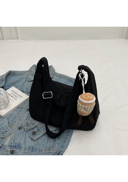 Kadınlar Için Yeni Stil Hamur Tatlısı Çanta Büyük Kapasiteli Ins Tarzı Çok Yönlü Rahat Omuz Çantası Crossbody Su Geçirmez Naylon Seyahat Çantası (Yurt Dışından)