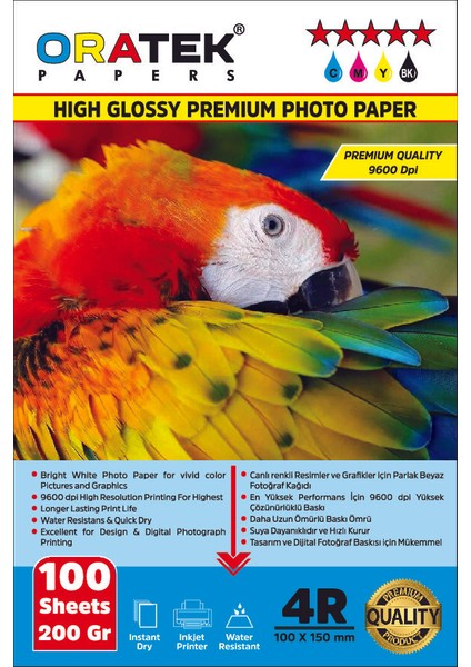 Canon Selphy KP-108IN Premium Parlak 10X15CM Fotoğraf Kağıdı 200 Gr. 100 Adet