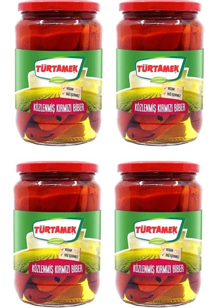 Türtamek Közlenmiş Biber 670 gr 4 Lü