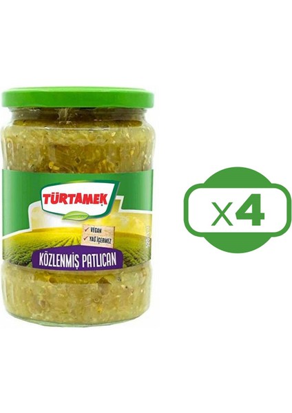 Türtamek Közlenmiş Patlıcan 520 gr 4 Lü