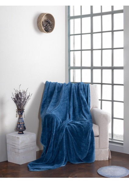 deluxe Wellsoft Battaniye Petrol Mavisi Çift Kişilik 200 x 220 cm