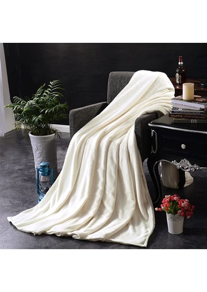 Deluxe Wellsoft Battaniye Krem Çift Kişilik 200X220 cm modelleri
