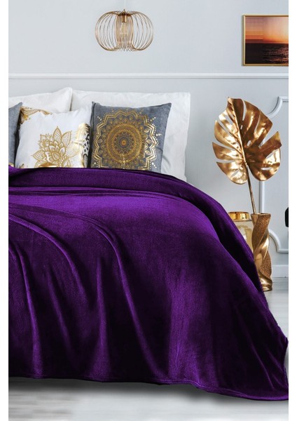 Deluxe Wellsoft Battaniye Mor Çift Kişilik 200 x 220 cm fiyatları