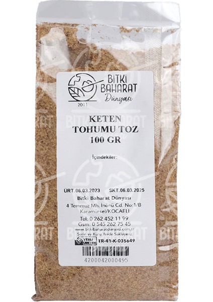 Keten Tohumu Toz 100 gr