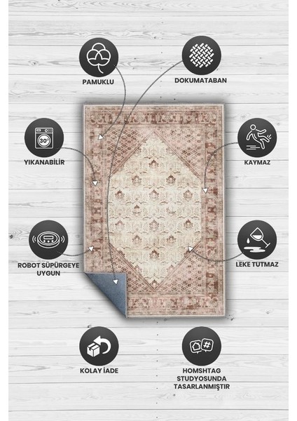Huzur Etnik Desenli Halı Geometrik Salon Halısı Bej Krem Renkli Oturma Odası Halısı fırsatları
