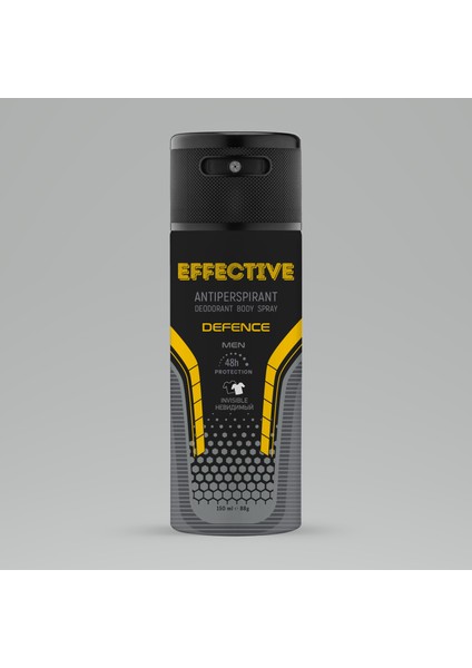 Lara Effectıve Vücut Deodorantı Antıperspırant - Defence - For Men - (150 ml x 6 Adet)