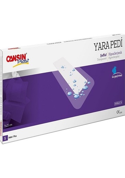 Cansınplast 9 Cm X 25 Cm Şeffaf Yarapedi Pu 525