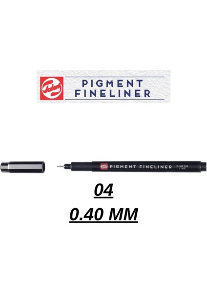 Teknik Çizim Kalemi Pigment Fineliner Kalem Siyah 04 0.40MM