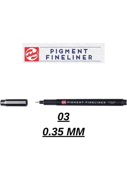 Teknik Çizim Kalemi Pigment Fineliner Kalem Siyah 03 0.35MM