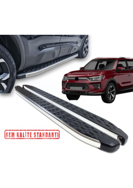 Korando 2019 2025 Araca Özel Blackline Yan Basamak