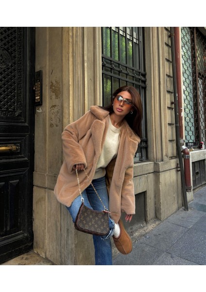 Shay Düğme Detay Kürk 44163 Taba