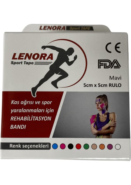 Sport Tape Mavi Renk Kinezyo Sporcu Bandı 5 Metre x 5 cm