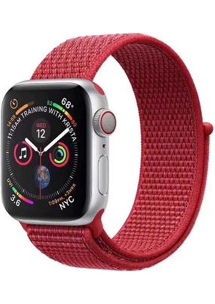 Apple Watch 4/5 38MM Kordon Kayış Kumaş Cırtlı