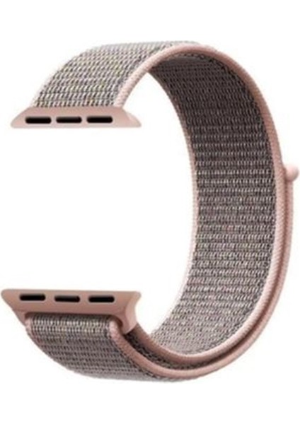 Apple Watch 4/5 42MM Kordon Kayış Kumaş Cırtlı