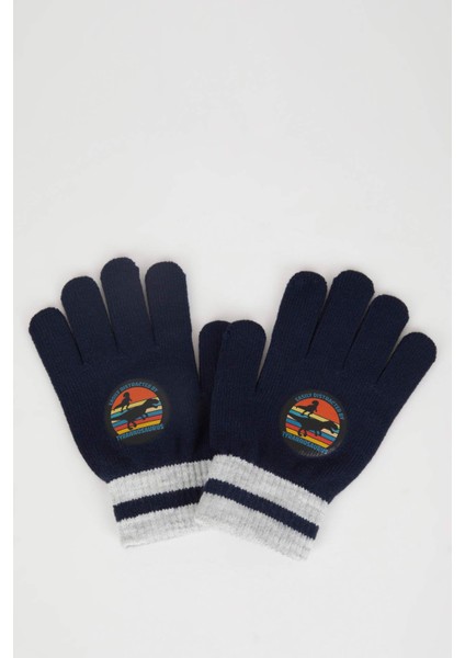 Erkek Çocuk Baskılı Triko Eldiven S0406A624WN
