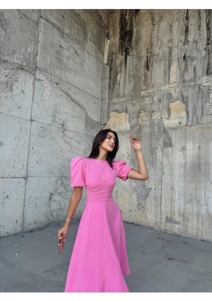 Berra Karpuz Kol Midi Elbise 2249 Pembe fiyatları