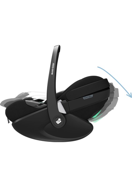 Pebble Slidetech Tam Yatabilen 0-13 kg Ana Kucağı ve Oto Koltuğu Twillic Black