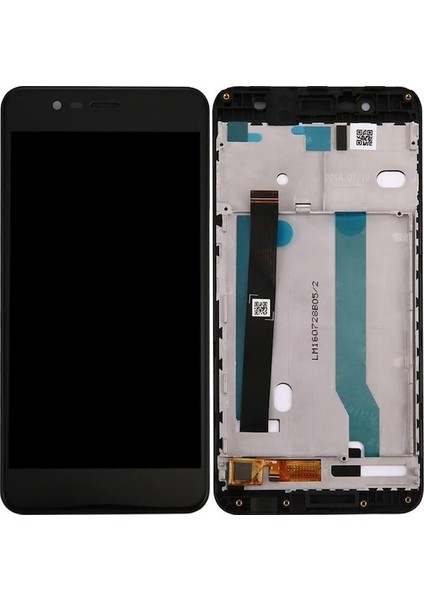Asus Uyumlu Zenfon 3 Max ZC520TL LCD Ekran Dokunmatik Siyah Çıtalı