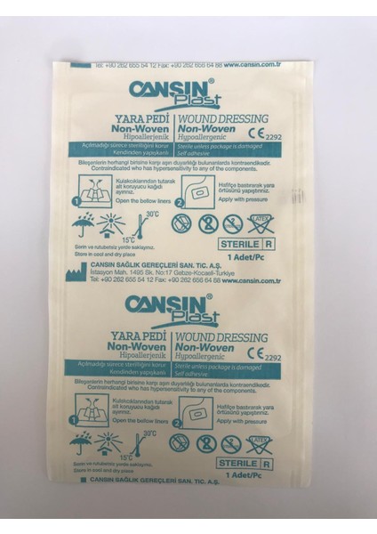 Cansınplast 9 Cm X 15 Cm Non Woven Ped 503