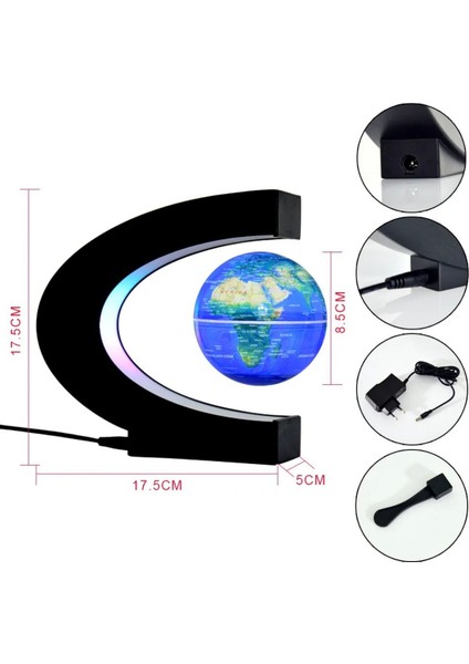 Manyetik Sihirli Dünya Küresi Havada Denge