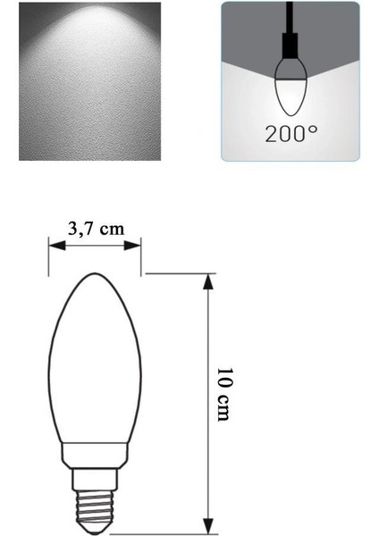 4,9W (40W) LED Mum Ampul Beyaz 6500K - E14 Duy fiyatları