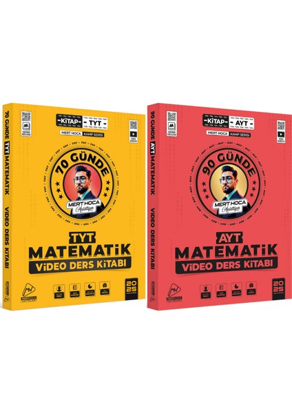 2025 70 Günde TYT & 90 Günde AYT Matematik Kampı Video Ders Kitabı Seti