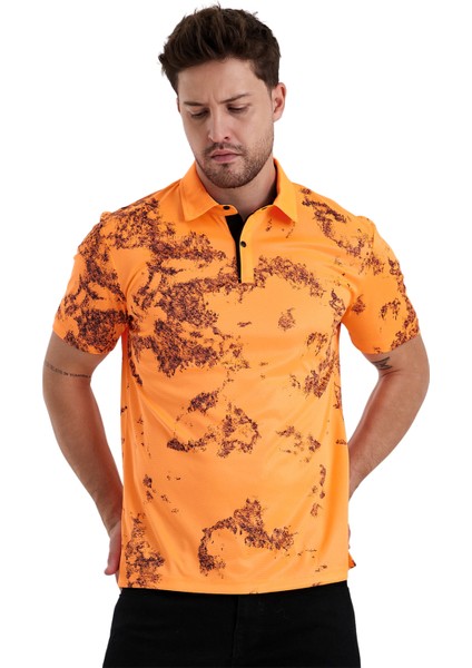 Gölge Desenli Spor Polo Yaka Erkek Kısa Kol Tişört fiyatları