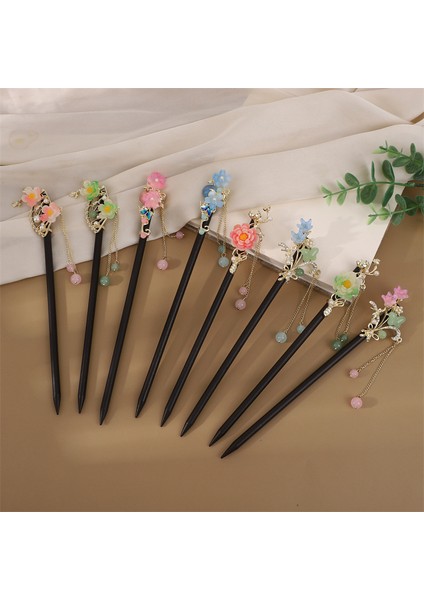 Antik Stil Püskül Ahşap Saç Tokası (Yurt Dışından) fiyatları