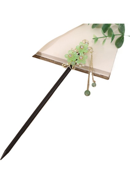 Antik Stil Püskül Ahşap Saç Tokası (Yurt Dışından)