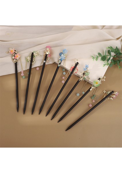 Antik Stil Püskül Ahşap Saç Tokası (Yurt Dışından) modelleri