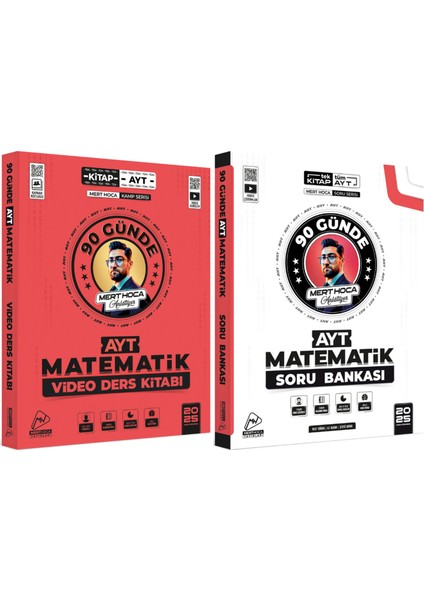 2025 90 Günde AYT Matematik Kampı Video Ders Kitabı ve 90 Günde AYT Matematik Soru Bankası Seti