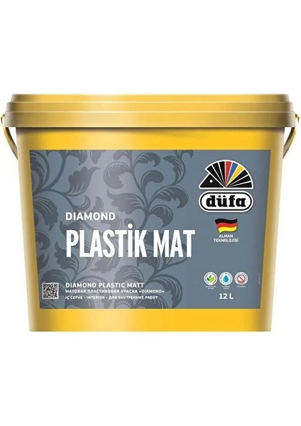 Diamond Plastik Mat Beyaz Iç Cephe Duvar Boya 12 Lt