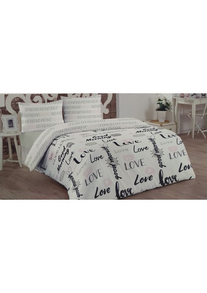Flanel Pazen Çift Kişilik Nevresim Takımı Love