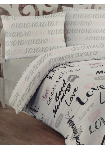 Flanel Pazen Çift Kişilik Nevresim Takımı Love