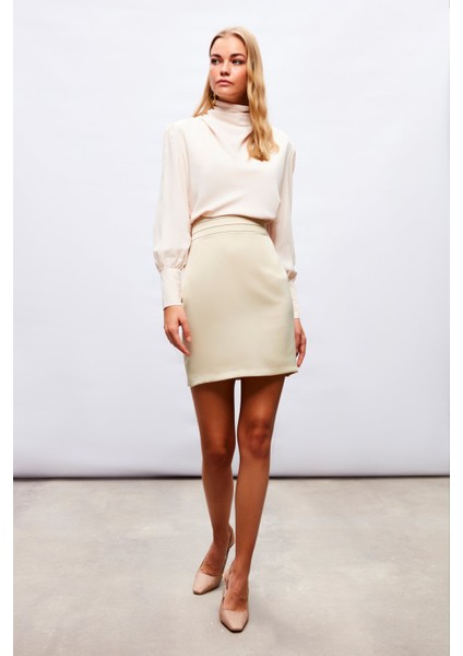 Drape Detaylı Bluz - BEJ modelleri