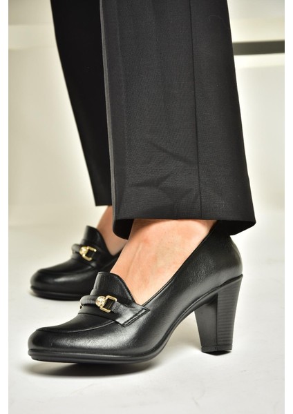 T908062203 Siyah Kalın Topuklu Kadın Ayakkabı fiyatları