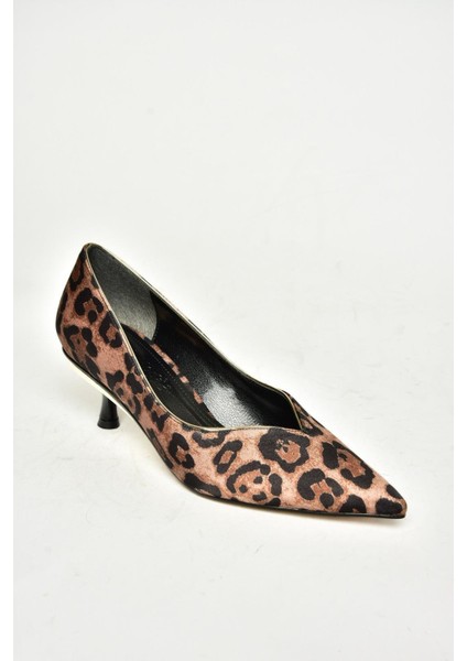 T820055204 Taba Kumaş Alçak İnce Topuklu Kadın Ayakkabı indirimleri