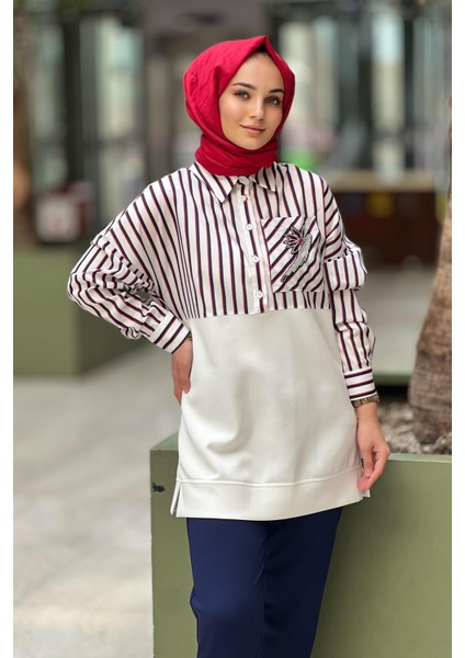 Missemramiss Gömlek Garni Işlemeli Sweatthisrt