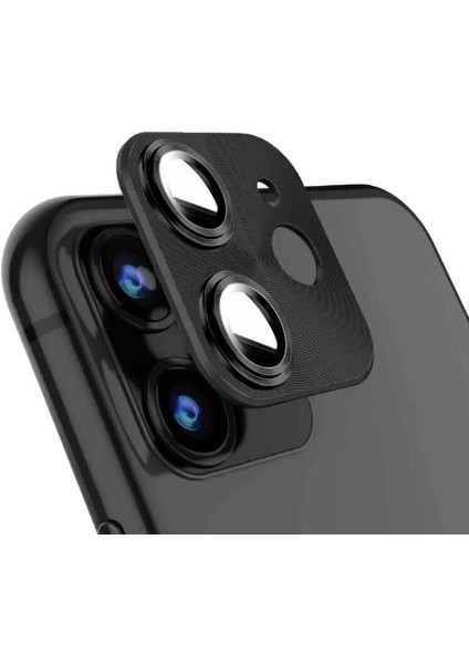 iPhone 11 Metal Siyah Kamera Lens Koruyucu